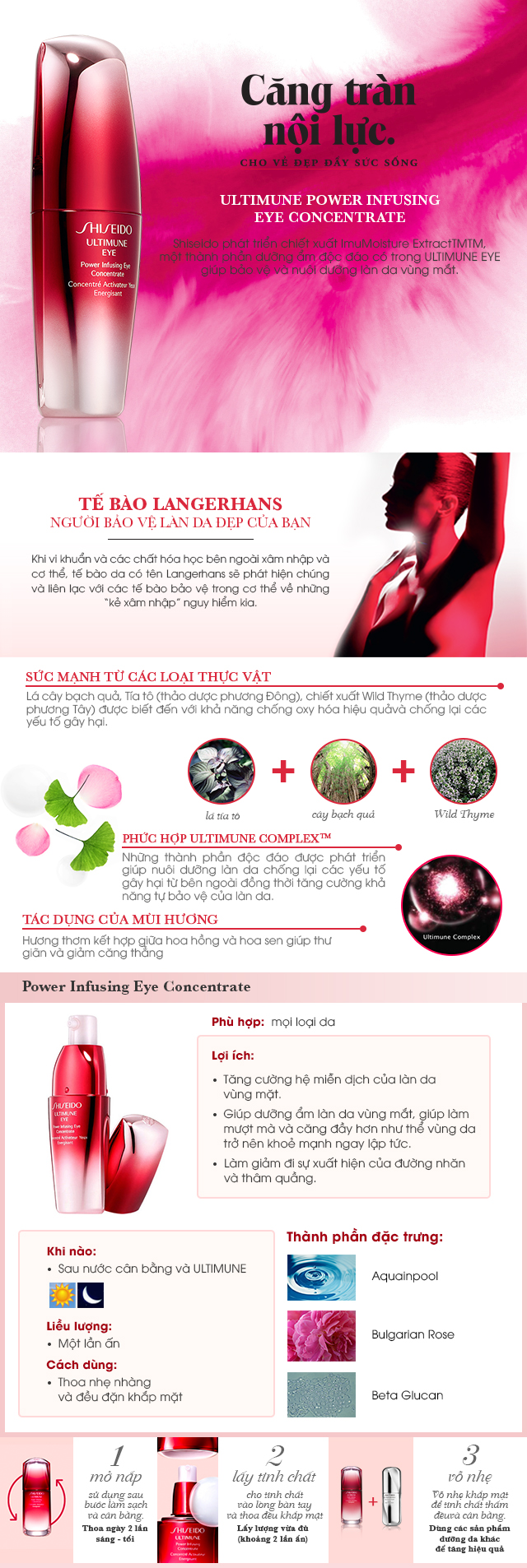 Serum dưỡng mắt Shiseido Ultimune Power Infusing Eye Concentrate 15ml