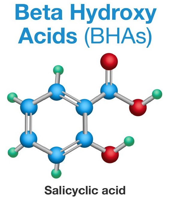 BHA có tên đầy đủ: β-Hydroxy Acids (Axit Beta Hydroxy). Đây là một hợp chất hữu cơ có chứa nhóm chức axit cacboxylic và nhóm chức hydroxy được phân tách bằng hai nguyên tử carbon. BHA tan trong dầu, không tan trong nước.