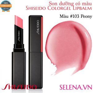 Son dưỡng màu đẹp Shiseido Colorgel Lipbalm #103 Peony
