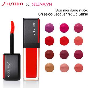 Son môi dạng nước Shiseido LacquerInk Lip Shine sắc tố màu cường độ cao kết hợp cùng độ sáng bóng ở loại son nước này chính là yếu tố giúp đôi môi luôn căng mọng, đầy sức sống. Công thức lông chải không bao giờ khiến môi bị khô hay dính.