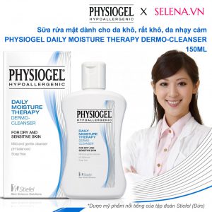 Sữa rửa mặt Physiogel Hypoallergenic Daily Moisture Therapy Dermo-Cleanser for Dry and Sensitive Skin dùng hằng ngày đặc chế cho da khô, rất khô và da nhạy cảm. 