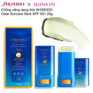 Sáp kem chống nắng Shiseido Clear Sunscreen Stick SPF 50+ thiết kế dạng thỏi tem chống nắng Shiseido vô cùng tiện lợi.