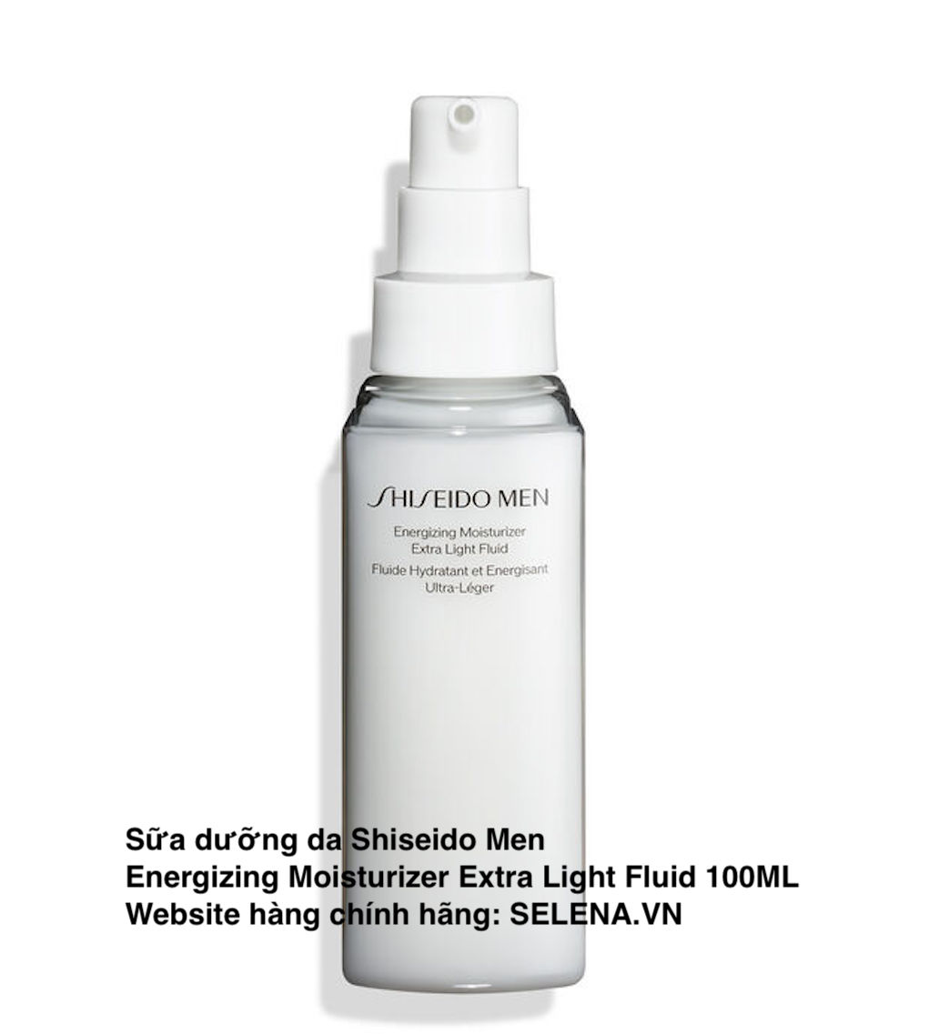 Sữa dưỡng da Shiseido Men Energizing Moisturizer Extra Light Fluid dưỡng ẩm suốt 32 giờ giúp giảm nếp nhăn, xỉn màu và khô da