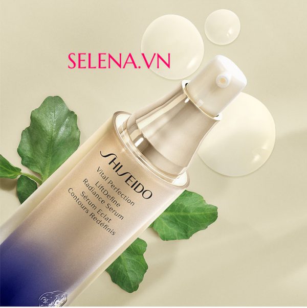Tinh chất dưỡng da Shiseido Vital-Perfection LiftDefine Radiance Serum một loại huyết thanh nâng cơ và làm săn chắc da mặt tiên tiến giúp cải thiện rõ rệt tình trạng xỉn màu và mất độ săn chắc trong 4 tuần